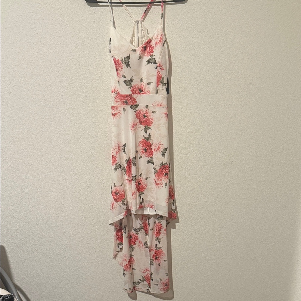 Floral High-Low Maxi Dress